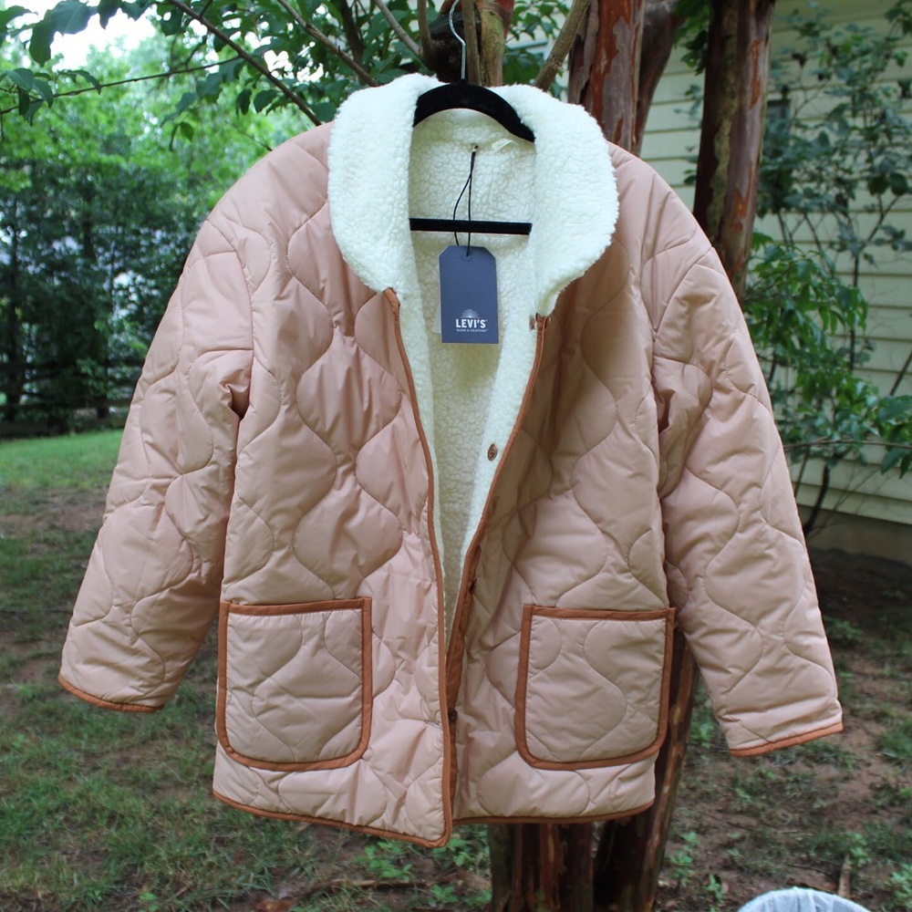 🌵FLASH SALE🌵NWT Levi’s Sherpa Reversible Coat - Picture 4 of 13